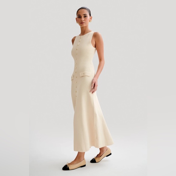 MESHKI SAWYER DRESS IN CREAM - Picture 12 of 16